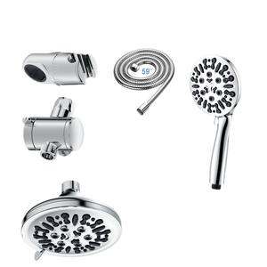 Juego de cabezal de ducha multifuncional de 9 modos con rociador superior tipo lluvia, diseño moderno para uso en el baño - Product Image 5