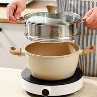 Ensemble d'ustensiles de cuisine antiadhésifs en acier au carbone usine vente en gros ensemble de casseroles et poêles à sauce pour cuisine antiadhésive casserole avec couvercle