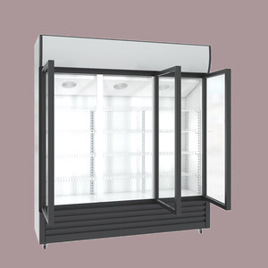 Enfriador de exhibición de bebidas comercial Puerta de vidrio vertical Refrigerador de cerveza y <span class=keywords><strong>soda</strong></span> Compresor de luz LED Característica Vitrina de refrigeración - Product Image 2