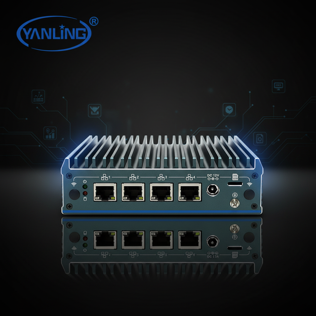 Economical Mini Pcs Alder Lake N100 Quad Core DDR4L Quad 2.5G LAN Triple M.2 Slots Thin Client for Warehouse Management Computer