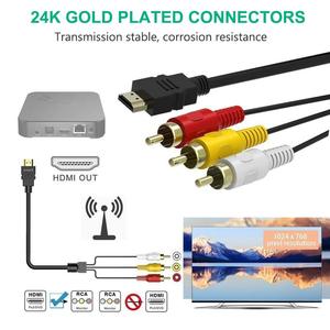 <span class=keywords><strong>Cable</strong></span> <span class=keywords><strong>HDMI</strong></span> <span class=keywords><strong>a</strong></span> <span class=keywords><strong>Rca</strong></span> de cobre de 1,5 m chapado en oro, <span class=keywords><strong>cable</strong></span> <span class=keywords><strong>HDMI</strong></span> <span class=keywords><strong>a</strong></span> AV y <span class=keywords><strong>cable</strong></span> de <span class=keywords><strong>audio</strong></span> y video Lotus HD rojo, blanco y amarillo - Product Image 3