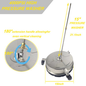 High Pressure Disc Scrubber 16 In Stainless Steel Belt With Pulleys And <b>Extension</b> <b>Rods</b> For Floor Cleaning - Product Image 2