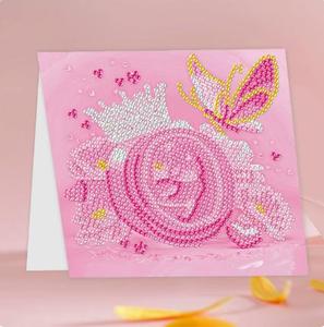 Tarjeta de Cumpleaños con Pintura de Diamantes DIY, Serie del Alfabeto, 26 Letras con Sobre, Regalo para Niños - Product Image 1