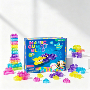 Soft Building Blocks Sensory <b>Squishy</b> Montessori Construction Toy Kids Early Learning Creative Travel Set Hands TOYSRUNNER 14 - Product Image 1