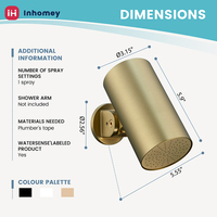 Pommeau de douche moderne à haute pression, économiseur d'eau, en acier inoxydable doré, accessoires de robinetterie murale pour salle de bain