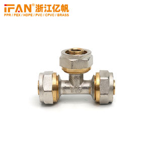 Prix usine vente chaude Type Pex raccord en laiton Pex raccord Size16-32mm Compression en laiton raccord en laiton té pour tuyau <span class=keywords><strong>multicouche</strong></span> - Product Image 3
