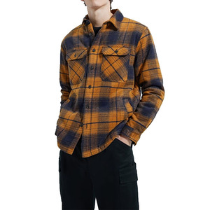 Vestes en molleton classiques pour hommes en gros, vestes d'hiver pour hommes, veste à <span class=keywords><strong>carreaux</strong></span> jaunes - Product Image 2
