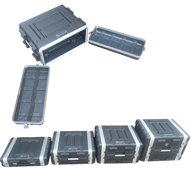 1U 2U 3U 4U 5U 6U 7U 8U 9U 10U Unit Space 19inch Light Duty Shock Mount Plastic ABS Serve Shipping Rack case