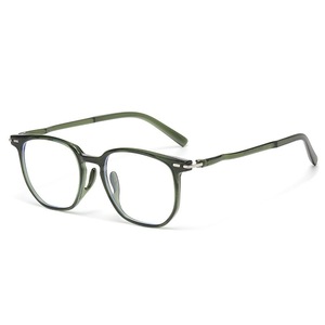 Gafas ópticas rectangulares de montura completa, color marrón, lentes transparentes CR-39, montura mediana, unisex - Product Image 4