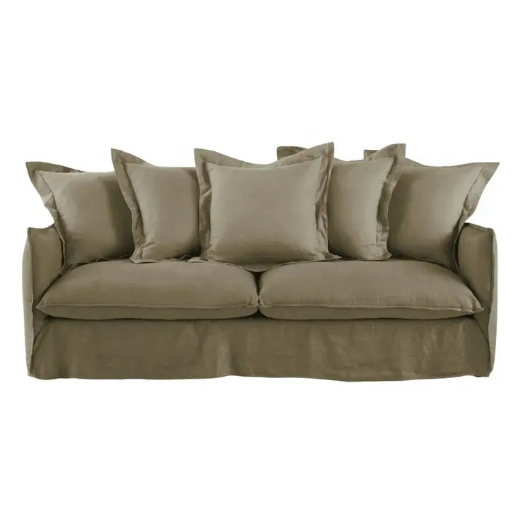 Nova 21MSF171-Conjunto de sofás tapizados para sala de estar, tapizados con botones de estilo americano, 35 años de fábrica, de lujo