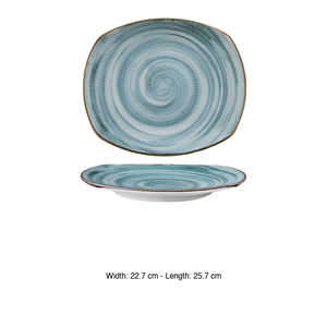 จานแบนสีน้ำเงินอาร์ติซาน 25.7×22 ซม. ทรงสี่เหลี่ยม โคโรน่า พีพี 1604722612 - Product Image 3
