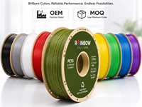 Filamento PETG de Colores Arcoíris de 1.75mm, 8 Colores, Filamento Resistente para Impresora 3D para Creality, Bambu Lab, Prusa