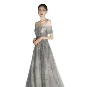 Robe de soirée femme 2023 été nouveau Style élégant rêve longue et digne réunion annuelle hôte robe mince - Product Image 6