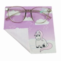 Fabricant chinois de chiffons de nettoyage pour lunettes en microfibre avec logo personnalisé imprimé par sublimation, nouveau et mignon