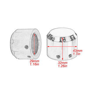 Pièces de moto, cache-axe Raindrop, adapté à la modification du cache-axe avant Harley, cache décoratif, cache-axe CNC - Product Image 5
