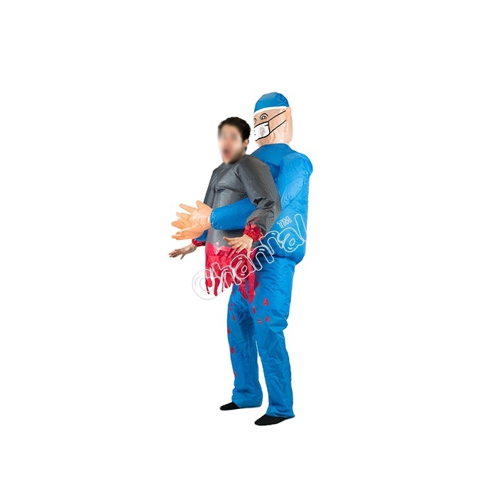 Horriable Costume Inflatable Doctor Fancy Costume Halloween Party Playground Adult Costume