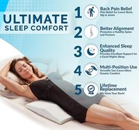 Weißes Gel-Memory-Foam Umweltfreundliches Anpassbares Lendenwirbelstützkissen Langes Kissen Dreieckiger Keil Gezielte Unterstützung für Unterer Rücken und Nackenschmerzen