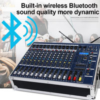 Amplificateur de puissance professionnel OEM GT12M haute puissance 2400W *2, 12 canaux, avec 2 microphones et enceinte.
