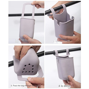 Sacs de rangement multifonctionnels en silicone en gros, porte-gobelet flexible et détachable pour la maison, la piscine, l'accoudoir - Conception portable - Product Image 4
