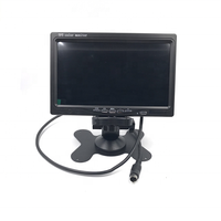 Moniteur de voiture de vue arrière 7 pouces TFT LCD moniteur d'affichage à écran large prise en charge 2 canaux AV vidéo connecter pour caméra de recul MDVR