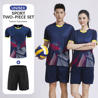 Conjunto de Ropa Deportiva de Bádminton de Secado Rápido, Traje de Tenis para Adultos, Hombres y Mujeres, Personalizado, Transpirable, Jersey de Entrenamiento Profesional de Manga Corta