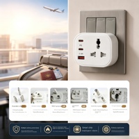 Adaptateur de voyage UK/US, multiprise USB à charge rapide, convertisseur de prise universel multi-pays, norme EU/Allemagne, vente en gros usine