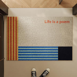 Alfombra de Entrada para el Hogar, Rectangular, Antideslizante, de Seda, Fácil de Limpiar, con Diseño de Letras 'Hello' - Product Image 4