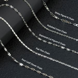 Customization Wholesale 925 <strong>Sterling</strong> <strong>Silver</strong> Women's Chokers Link Chain <strong>Necklace</strong> Trendy CMA Certified Wedding Engagement Party - Product Image 2