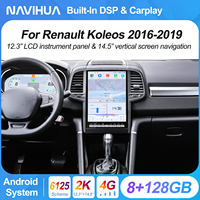 Upgrade Interior Mobil NaviHua 14.5 inci, Radio Mobil Digital Cluster Instrumen Head Unit Untuk Renault Koleos Megane 4 2016 2019