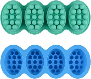 Moldes de sabão artesanal, antiaderente e sem bpa, moldes de silicone para sabão, para fazer massagem, de silicone