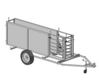 Remorque à panneaux pour bétail et moutons galvanisée, utilisable comme enclos portable