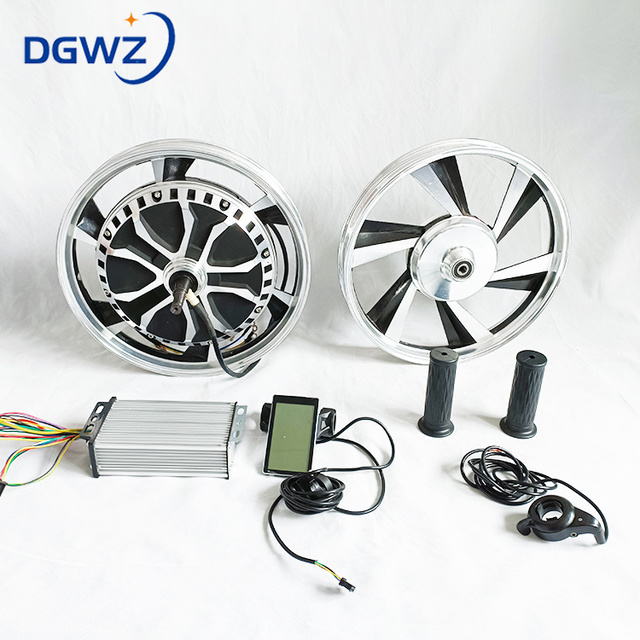 DGWZ Customized 48V60V1000W1500W 16'' Gearless Hub Motor Electric Bicycle Aluminium Alloy Hub Motor Electric Bike Kit