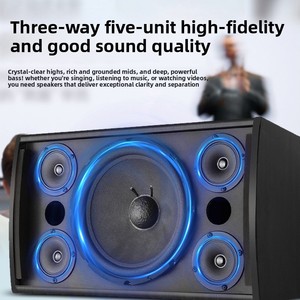 S-08 Altoparlante Professionale Passivo da 8 Pollici 80W con Doppio Magnete, Woofer e Array di Tweeter da 4x3 Pollici, <span class=keywords><strong>Cassa</strong></span> in Legno 6 Ohm <span class=keywords><strong>per</strong></span> Conferenze/Ballo - Product Image 5
