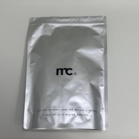 Sachet refermable personnalisé avec logo, pochette verticale à fermeture éclair argentée pour vêtements, T-shirts, emballage Ziplock avec logo, sac en aluminium brillant