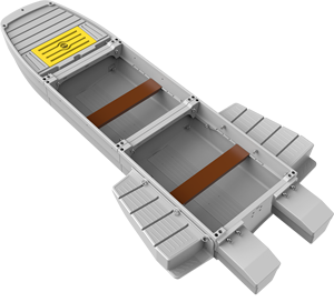 Bote Modular Profesional de Plástico Portátil Versión Engrosada para Pesca al Aire Libre Embarcaciones de Pesca Ensamblables - Product Image 2