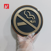Kexian Panneau auto-adhésif personnalisé Interdiction de fumer Panneau d'avertissement en métal acrylique Panneau d'avertissement pour appartement salle de bain publique Toilettes Panneau pour toilettes