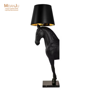 Lampadaire LED moderne en forme de <span class=keywords><strong>cheval</strong></span>, sculpture animale en fibre de verre, lumière sur pied E27, haute luminosité, installation <span class=keywords><strong>facile</strong></span> pour hôtel - Product Image 1