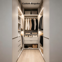 Armoire de dressing de luxe sur mesure, penderie modulaire avec tiroirs et étagère à chaussures, mobilier de chambre moderne, fourniture directe d'usine