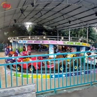 Manèges pour enfants Kiddie Track Car Rides, carrosserie en fibre de verre haute résistance, design personnalisé pour centres commerciaux, stations touristiques et parcs d'attractions