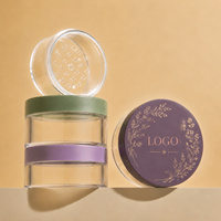 Boîtes de poudre libre en plastique rond ABS avec tampon en maille, personnalisables en couleur, 15/30/50g