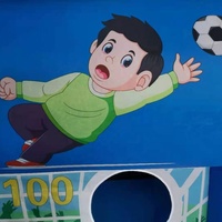 Jeux gonflables de football et de basketball avec cibles de tir, combo pour fêtes, événements et locations