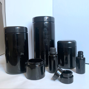 Bán buôn số lượng lớn Cổ Phiếu lọ thủy tinh UV con kháng 2oz mỹ phẩm Kem UV đen Jar <span class=keywords><strong>container</strong></span> với Bakelite cap - Product Image 1