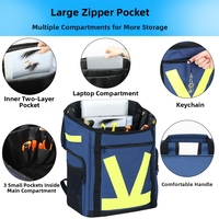 Sac à dos à double épaule de grande capacité Rangement d'outils multifonctionnel Matériel portable pour sortir