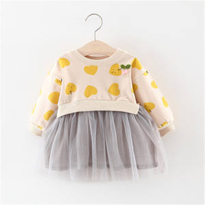 เสื้อผ้าเด็ก ลายเรียบง่าย สไตล์เจ้าหญิง ชุดเดรสยาวสำหรับงานฤดูใบไม้ร่วง พร้อมรูปภาพฟรี - Product Image 6