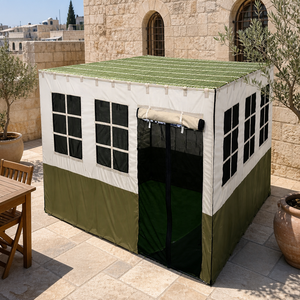 Tente Sukkah d'extérieur 10x10 pieds, Kosher, pour festival juif, double couche, quatre saisons, structure en acier robuste, parois Oxford imperméables - Product Image 5