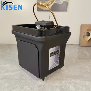 Mangkuk Sinki Syampu Mudah Alih Pencuci Rambut Profesional Kisen Dengan Terapi Peredaran air Kepala Spa <span class=keywords><strong>Dan</strong></span> Pengukus Pengasapan - Product Image 5