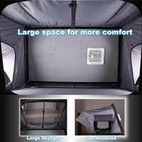 Tente de camping toutes saisons pour 2-3 personnes avec toit en aluminium automatique Overland ABS Hard Shell Waterproof Feature for Car Roof