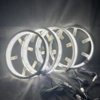 Luces LED Blancas Puras de Doble Cara de 15'', 17'' y 20'' para Ruedas, con Control Remoto y Sincronización BT, Iluminación Exterior para Llantas de Automóviles