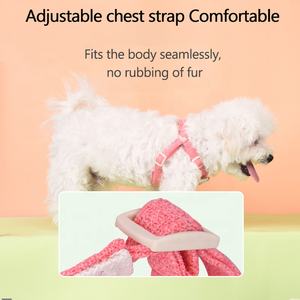 Beirui 2025製造調整可能かわいい蝶ネクタイ耐久軽量パッド入りペットアクセサリーファッション子犬犬用ステップハーネス - Product Image 5