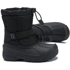 YL-25379 Bottes d'hiver pour enfants, noires, chaudes, thermiques, antidérapantes, résistantes à l'eau, pour l'extérieur, vente en gros - Product Image 3